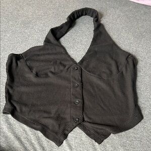 SHEIN Black Ribbed Top